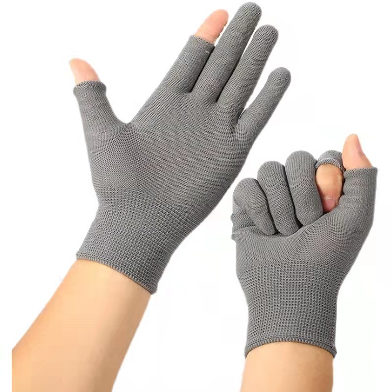 Fabricantes al por mayor guantes de cuentas antideslizantes desgaste de pegamento de diez agujas espesadas de algodón de lana de plástico de trabajo seco guantes de protección laboral image 27