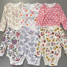 Bebe Sunrise卡通长袖三角哈衣美国童装Cartoon baby romper long