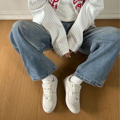 牛皮版复古德训鞋女2025款法式魔术贴一字带休闲运动鞋芭蕾舞单鞋