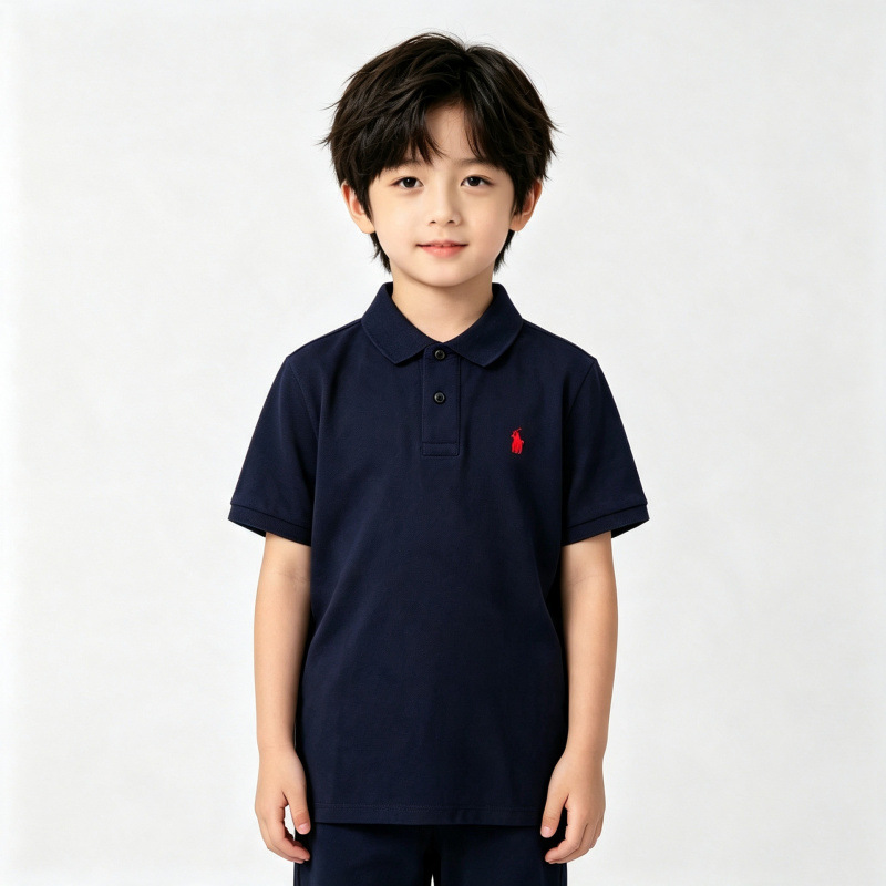 Children's polo shirt RL pony cotton collar Ralph Lauren high quality Ralph embroidered short-sleeved polo shirt children's clothing aa