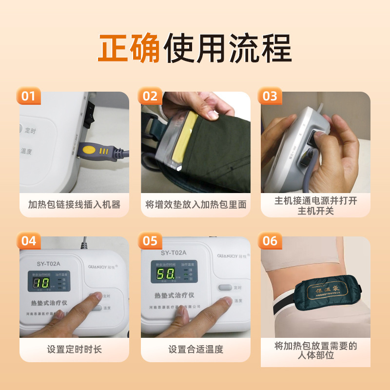 冠悦場効果熱パッド式治療器熱溶着理学療法・温度制御タイミング家庭用加熱理学療法器SY-T02A|undefined