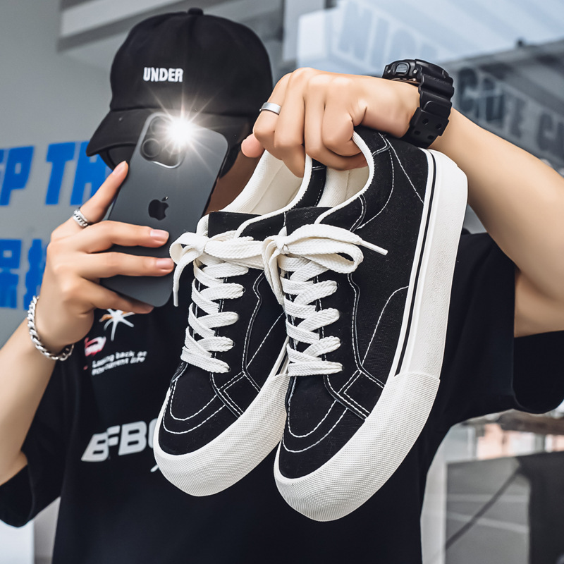 Canvas Shoes Men's Shoes 2025 New Summer Japanese Style Style Low-Top Versatile Trendyy Design Niche Sports and Leisure Sneakers