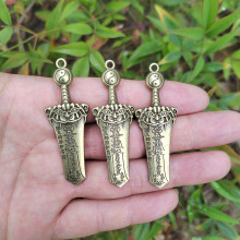 仿黄铜七星伏魔剑饰品钥匙扣挂件汽车钥匙扣仿古挂饰地摊夜市货源