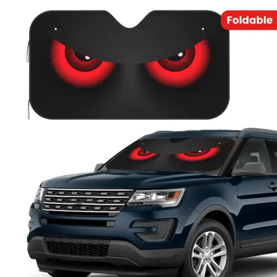 Sun shade – to Install and Store - 130cm70cm-big-red-eyes