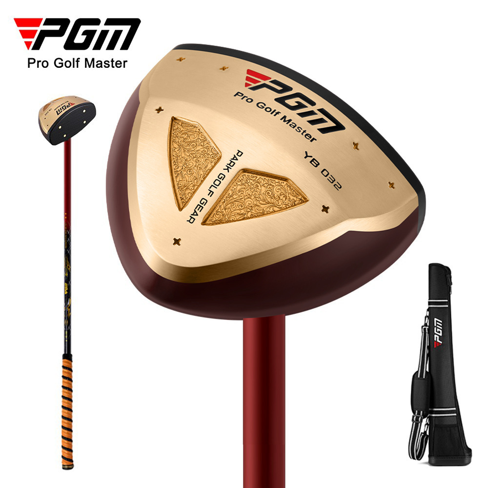 PGM Park Golf Club Single Male and Female Putter Maple Log Club Head Low Center of Gravity Gun Bag