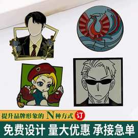 金属徽章定制校牌校徽服装胸针员工名牌商会活动纪念徽章定做
