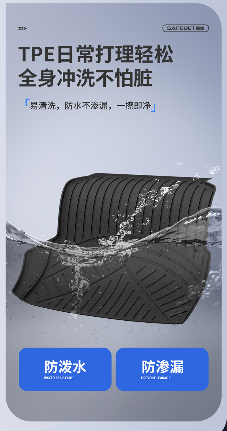Suitable for Chery Tiggo 8, Arrizo 8, iCAR V23 all-weather special TPE car trunk mat