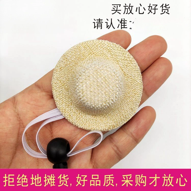 Украшьте милую солнцезащитную шляпу с котом для фотосессии, соломенную шляпу с петухом, реквизит для хомяка для милого мини-дня одевания