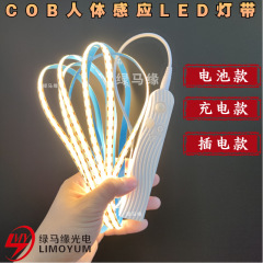 インテリジェント人体 COB センサーライト 5V 充電式バッテリーベッド下ワードローブ靴キャビネット防水リニアソフト LED ライトストリップ