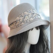 慕零 田园风雏菊织带甜美小檐盆帽女春夏出游遮阳日搭压褶渔夫帽