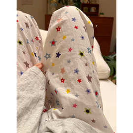 韩系星星印花睡裤女2026夏季新款高腰舒适家居服长裤可外穿遛弯裤