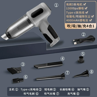 Tozsoranlar and Suction Integrated Large Suction - blow-suction-integrated-vacuum-cleaner-type-c-fast-charging-grey