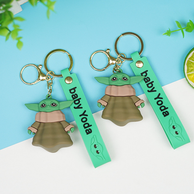 Star Wars Baby Yoda Keychain Cute Bag Pendant Creative Couple Keychain Car Key Pendant