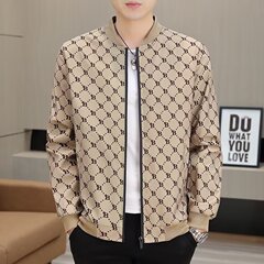 男士春秋外套男新款立领夹克衫潮流修身青少年薄款男装棒球领上衣