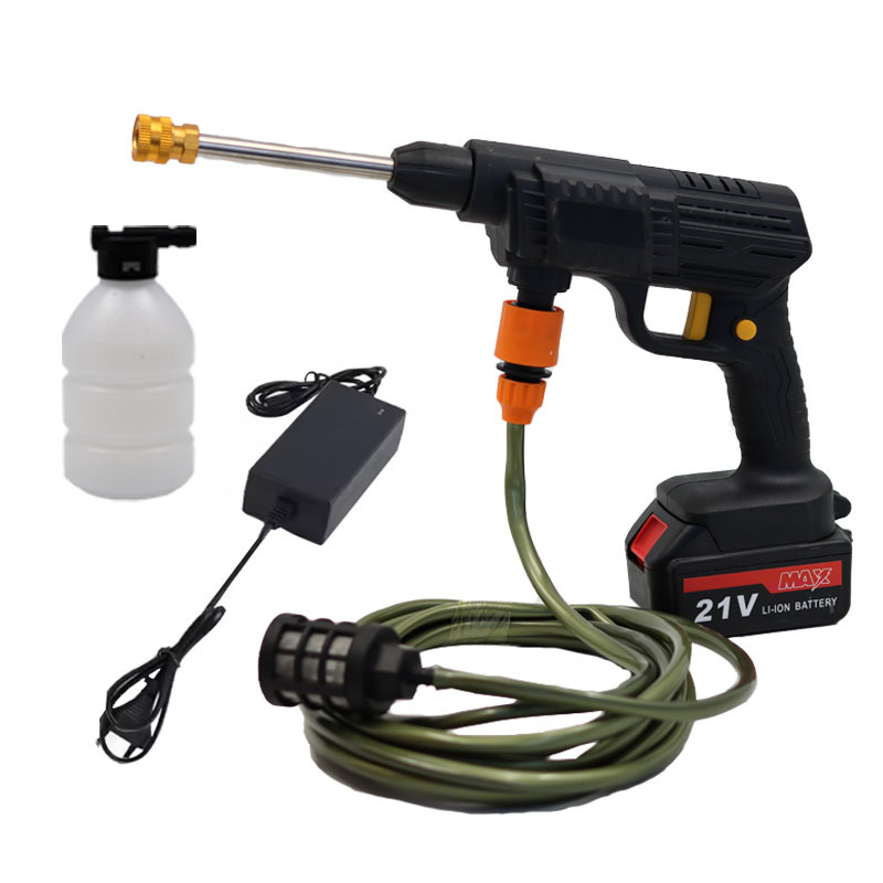 21V锂电洗车水枪家用无线便携式电动洗车机充电式园艺浇花洗车器