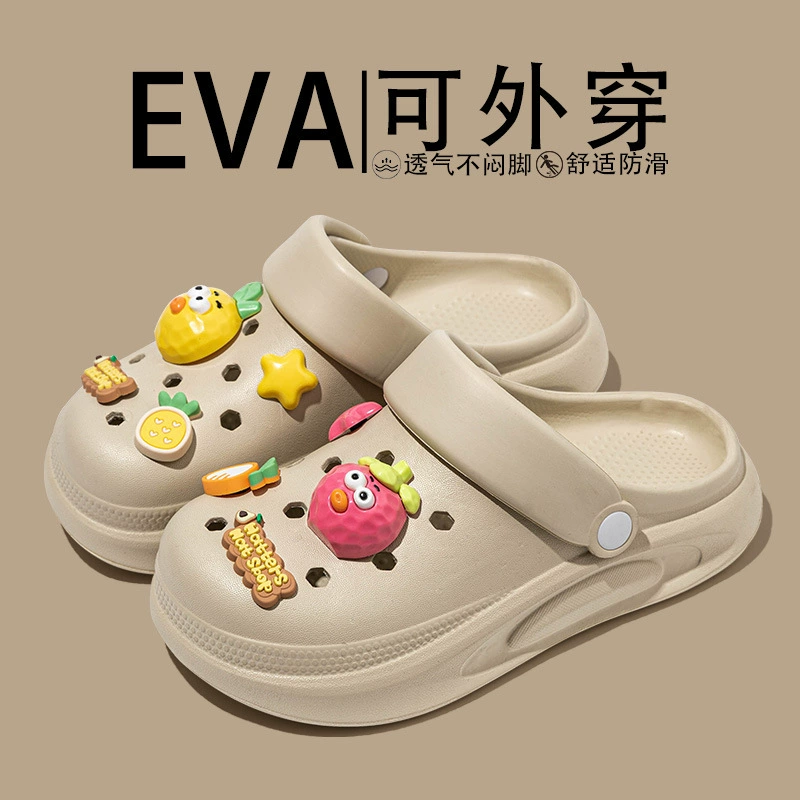 Летние новые DIY модные дикие мужские и женские туфли EVA пещерные туфли Летние противоскользящие тапочки пляжные туфли сандалии