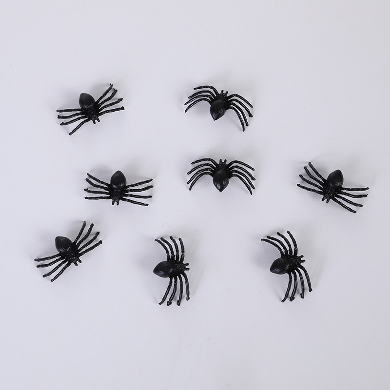 Mini telaraña de halloween, pequeña telaraña de color, dibujos animados de plástico, pequeña telaraña, accesorios decorativos a mano DIY