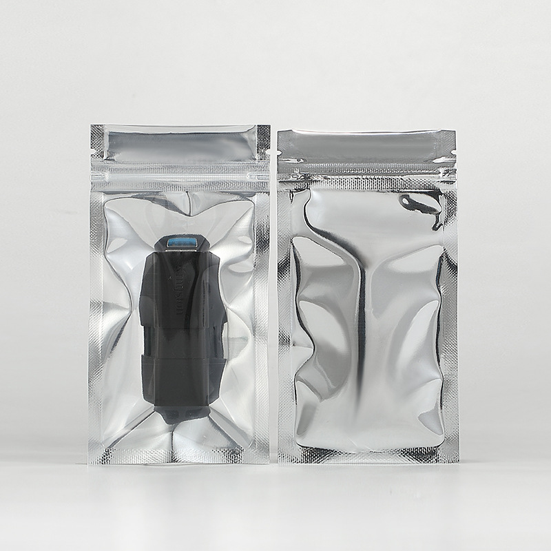 Yin and Yang flat bottom zipper bag aluminum coated Yin and Yang bone bag semi-transparent aluminum foil self-sealing bag food moisture-proof packaging zipper bag 