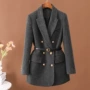 秋冬新款中长款加厚西服