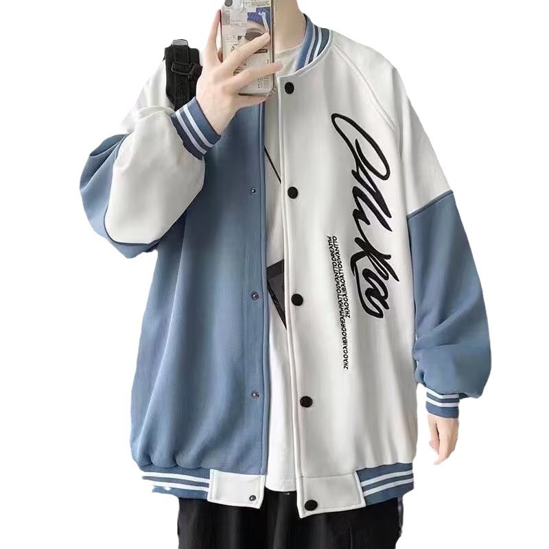 American Pu Shuai color a juego diseño uniforme de béisbol hombres y mujeres primavera y otoño marca de moda casual chaqueta de pareja de todo fósforo