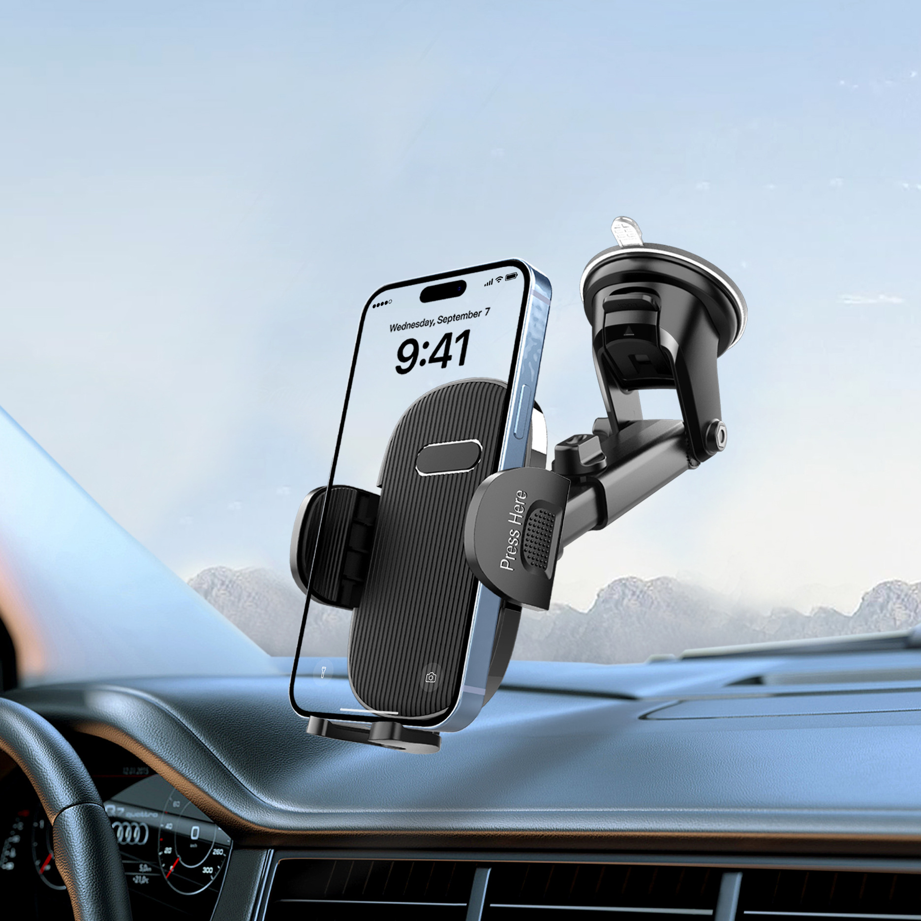 Multifunctional Car Mobile Phone Holder Car Dashboard Windshield Suction Cup Retractable Navigation Mobile Phone Holder