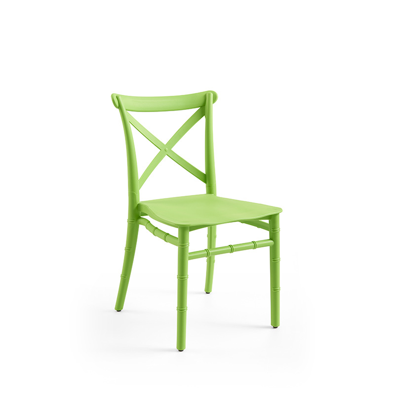 PP silla de horquilla simple estilo hogar silla de bambú para niños cafetería creativa color silla de comedor taburetes de plástico grueso