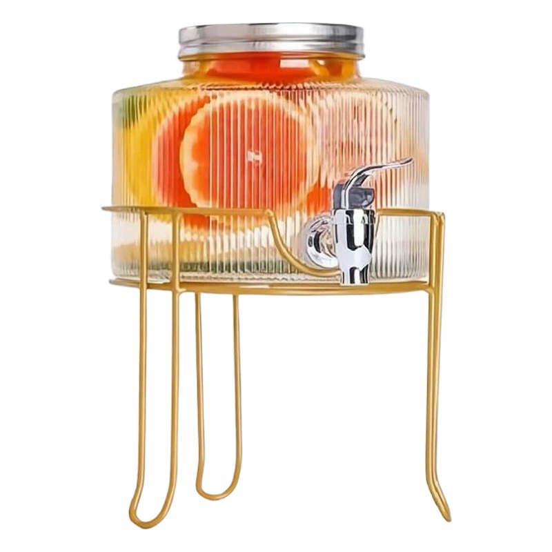 Кувшин для напитков с краном, стеклянный диспенсер для вина, чая, фруктовых напитков, доставка за 48 часов