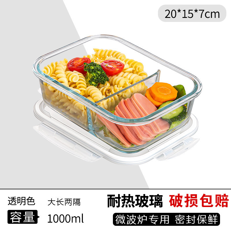 Caja de almuerzo transparente portátil, caja de microondas, congelador especial con cubierta, caja de almuerzo resistente a altas temperaturas, caja de almuerzo blanca
