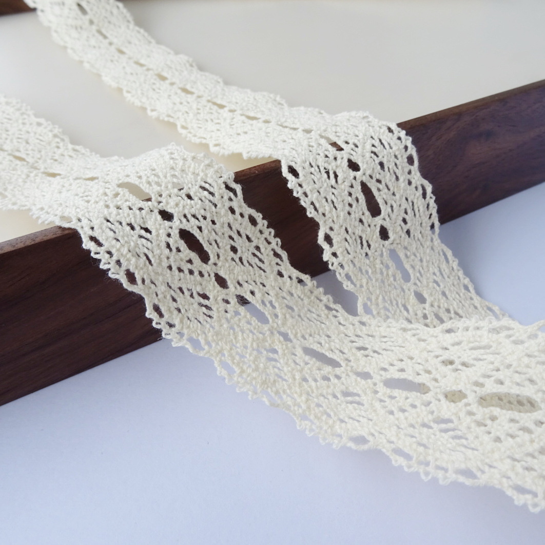 厂家直供4CM精美双边对称棉花边  睡裙/帽子/蝴蝶结/DIY辅料