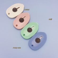 迷你卡通美工刀小巧便携开箱刀椭圆美工裁纸刀学生小刀