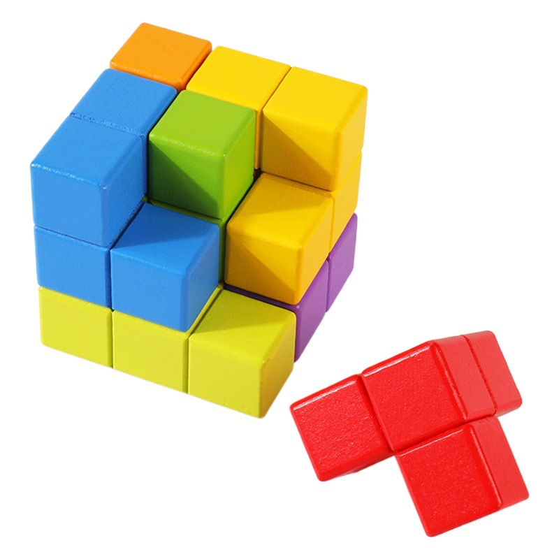Bloqueo Luban Soma bloques de construcción cubo Tetris 3D rompecabezas de los niños educación temprana sabiduría Juguetes