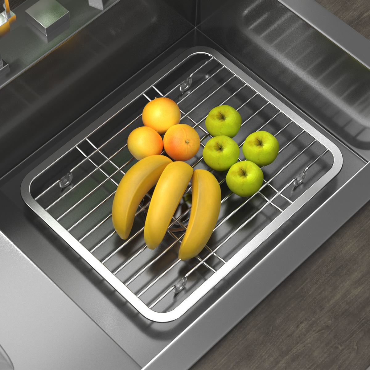 Ou runzhe 304 bandeja de acero inoxidable estera de aislamiento fregadero plato de almacenamiento de drenaje estante de la cocina anti-escaldado estera del pote mantel individual