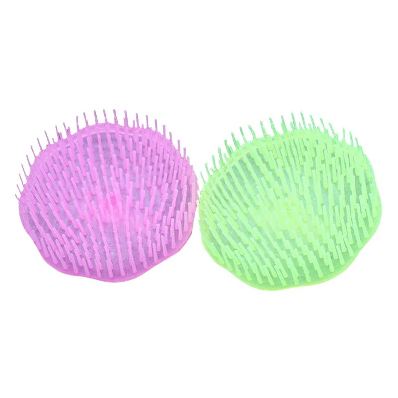 Мягкая силиконовая массажная щетка для шампуня с нескользящей ручкой, ручная расческа для мытья волос, массажная щетка для очистки и оздоровления волос, щетка для шампуня.