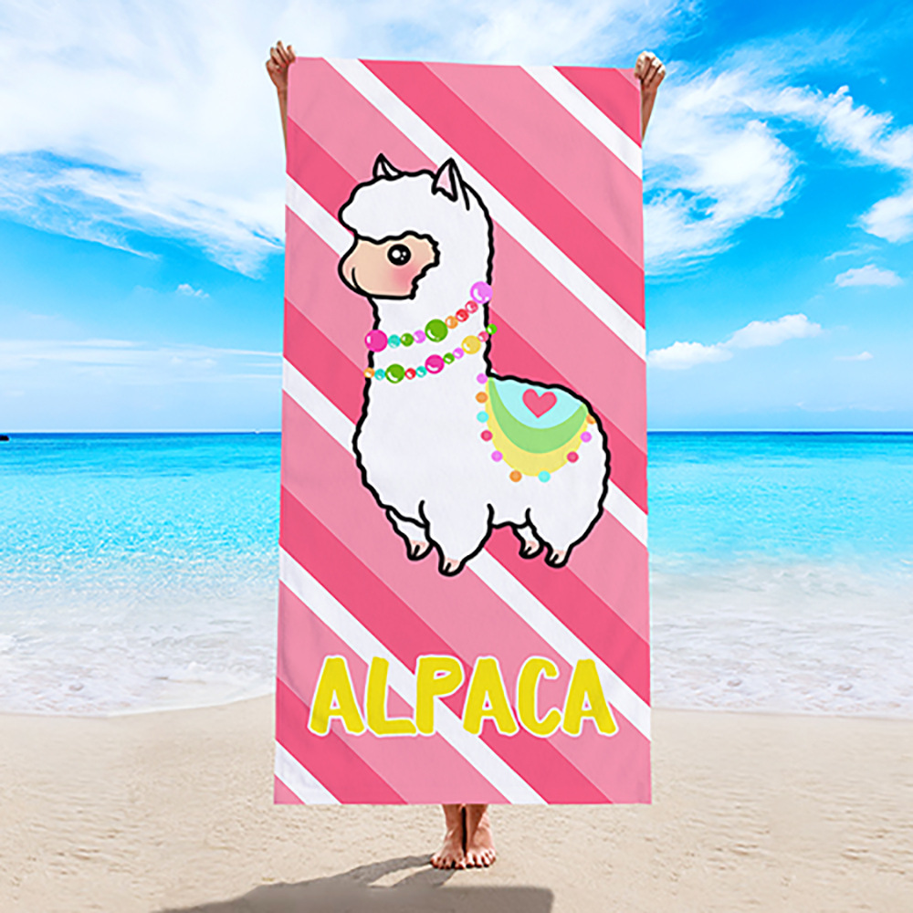 Digital beach double-sided alpaca
