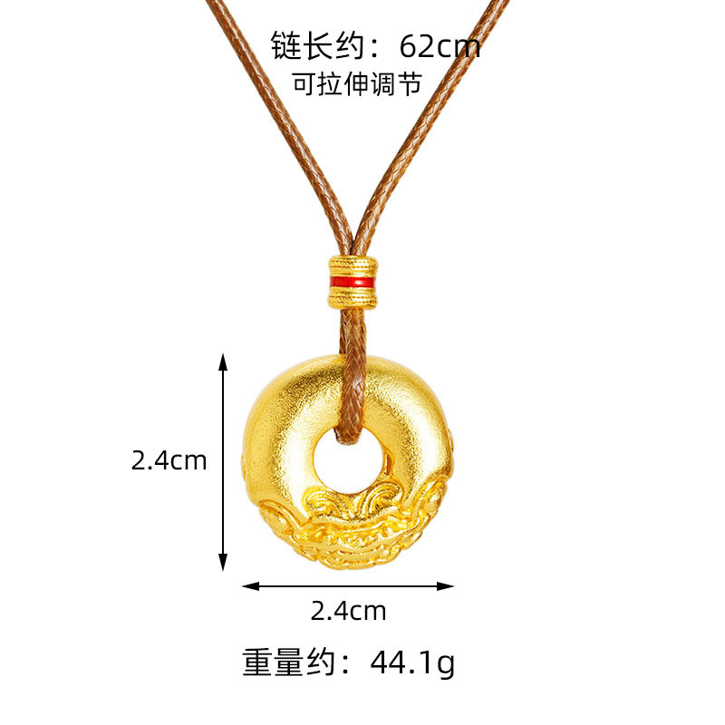 Sha Jinxiang Yunxiang Ping An hebilla collar de tendencia nacional de moda femenina universal alta sensación de joyería retrógrada rica al por mayor