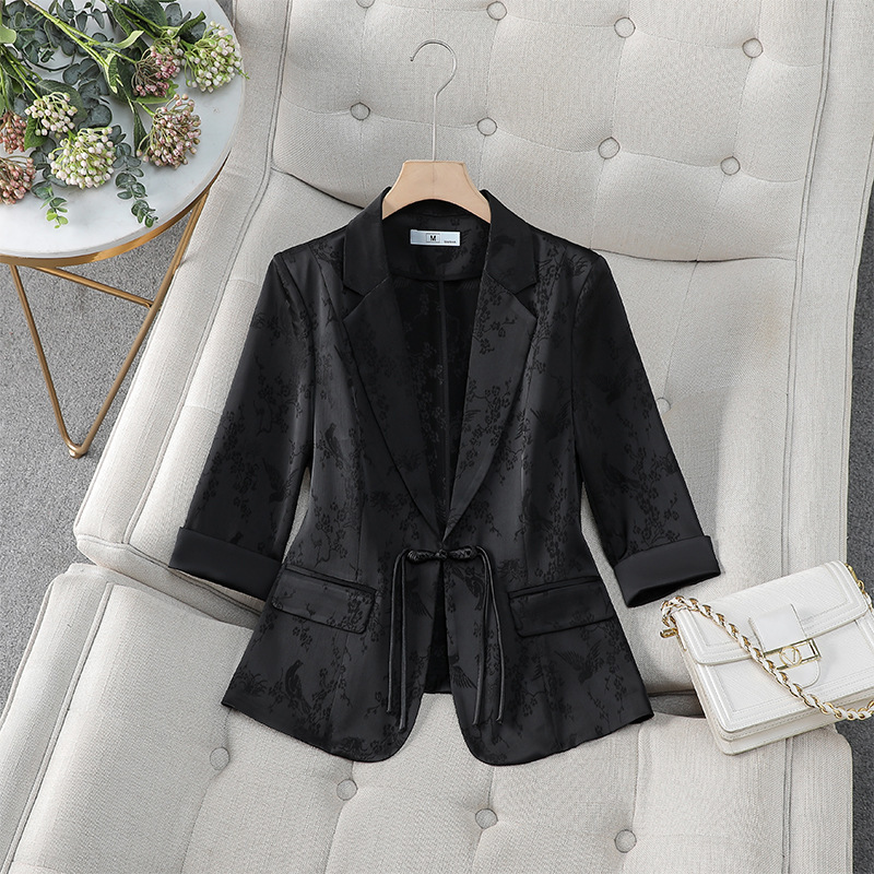 Abbigliamento da donna Giacca da abito di alta qualità 2024 Giacca da abito sottile casual slim fit in stile occidentale estiva_voghion.com