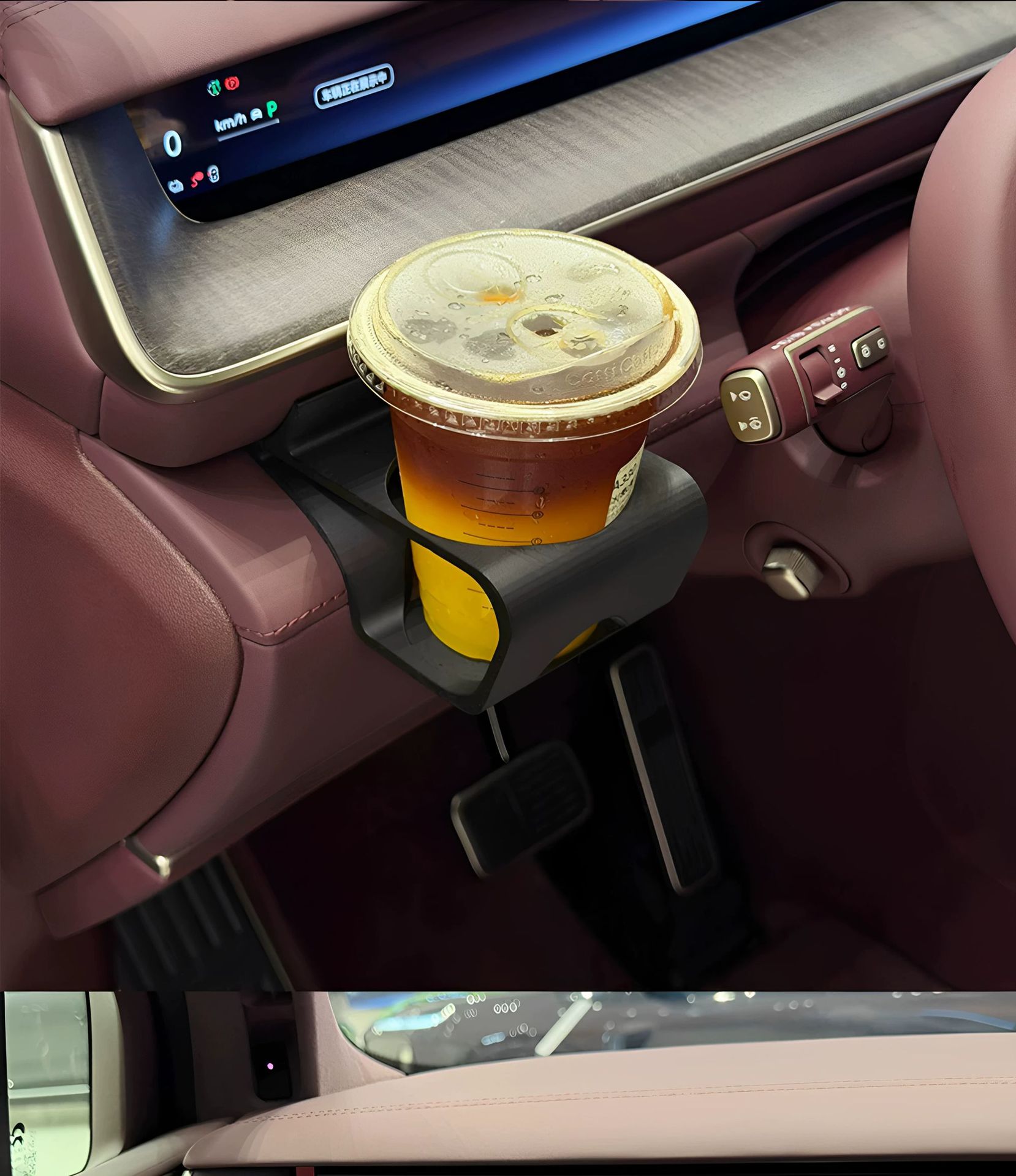 [NIO ES9 2026 Model Cup Holder] Center console beverage cup holder, car phone mount, stable and spill-proof