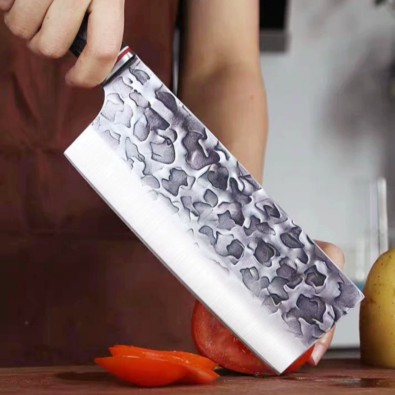 Кухонный нож поварской для дома, кухонный нож с топором, ломанный кованый нож для нарезки, ретро кованый нож для повара, маленький кухонный нож