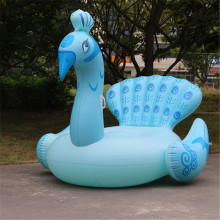 疯狂购  孔雀 水上充气坐骑 浮床浮排游泳 圈成人儿童玩具PVC用品