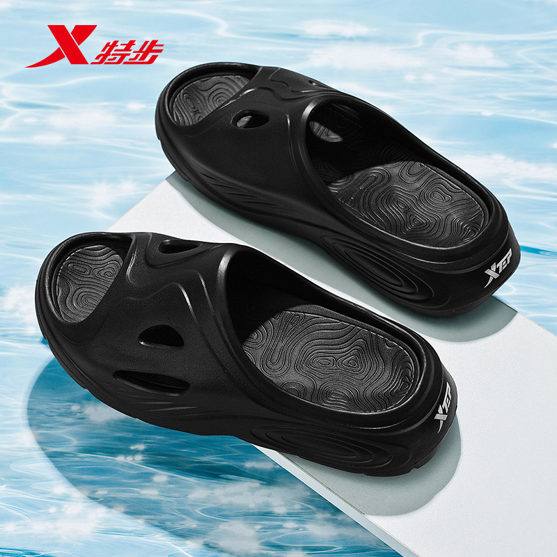 Xtep 本物のスリッパ男性用 2025 新しい夏のアウターウェア滑り止め軽量スポーツビーチスリッパ|undefined