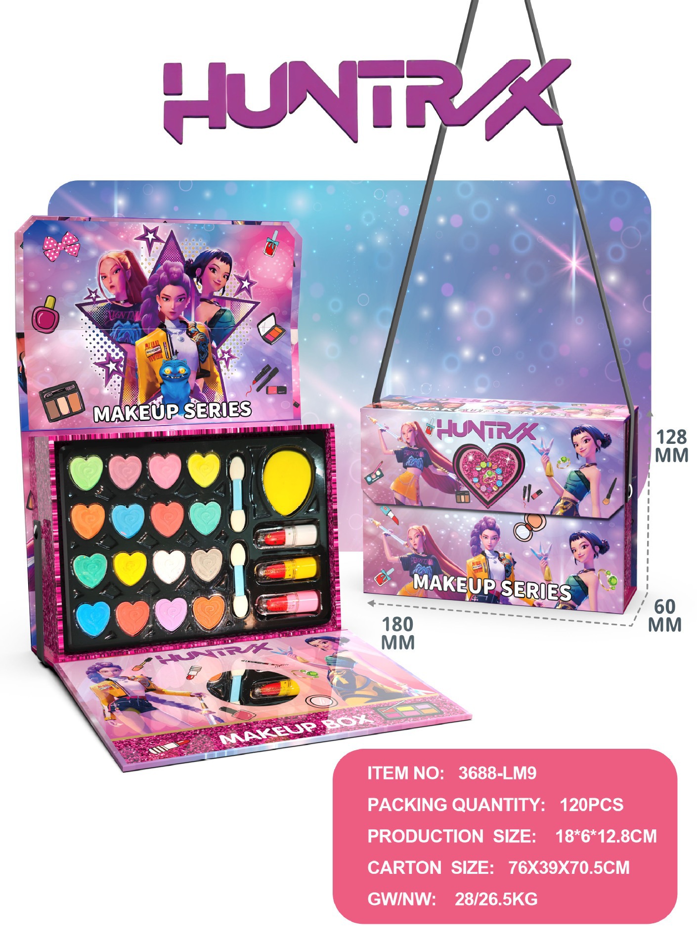 Set Portátil de Maquillaje de Juguete de Plástico, Portátil, para Juegos de Rol