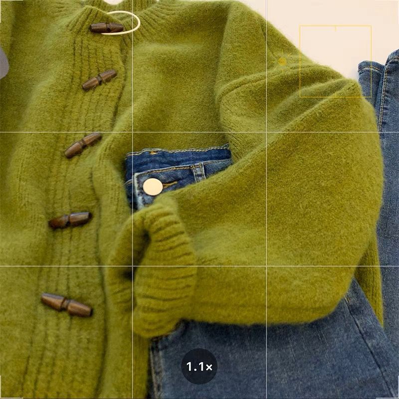 Women's Clothing Early autumn retro soft round neck sweater knitted cardigan jacket women's spring and autumn lazy style tops new hot style_voghion.com