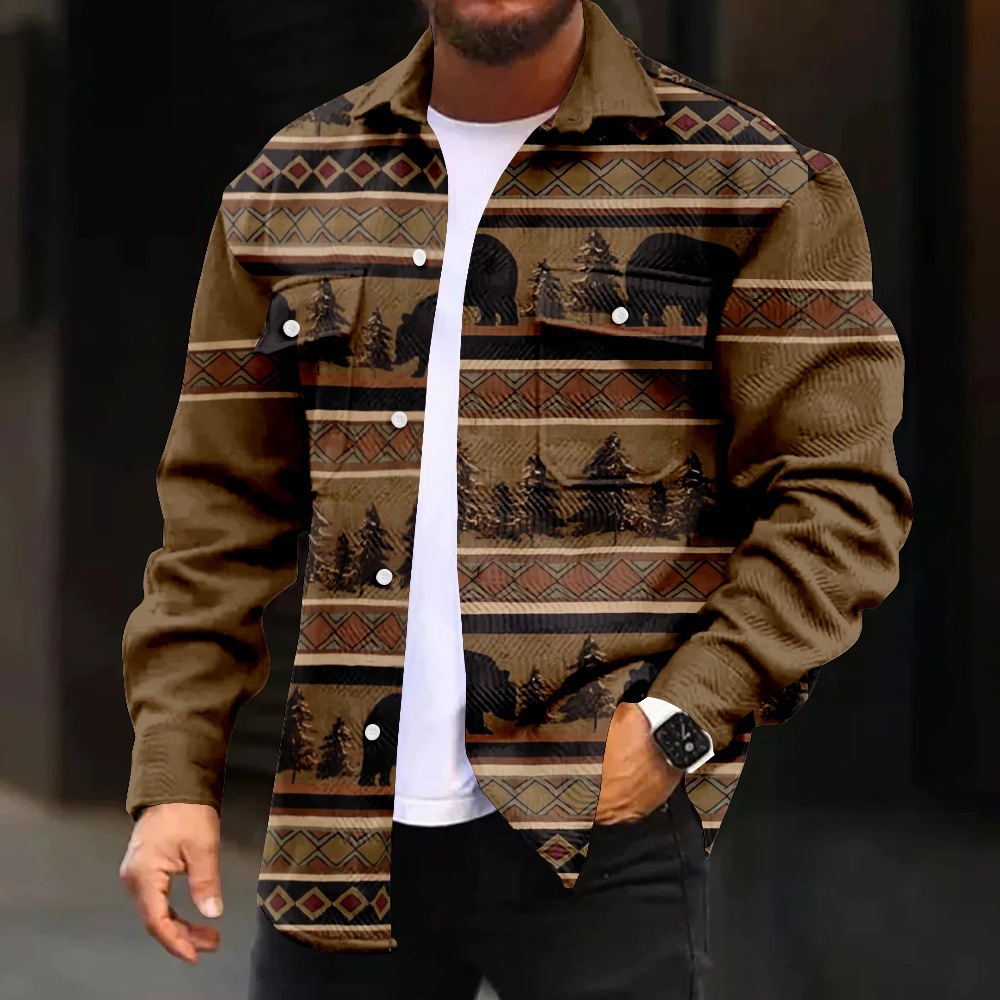 Chaqueta de manga larga con solapa al estilo del puerto de la calle principal para hombres Chaqueta de temperamento de moda de todo fósforo de tendencia de primavera y otoño MD05