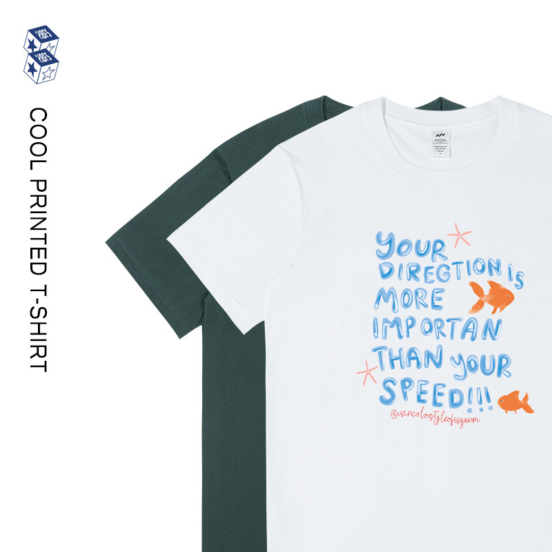 多用途のプリントコットン半袖Tシャツ、男性と女性用、和風の新鮮でカジュアルな夏のデザイン、インス卸売|undefined