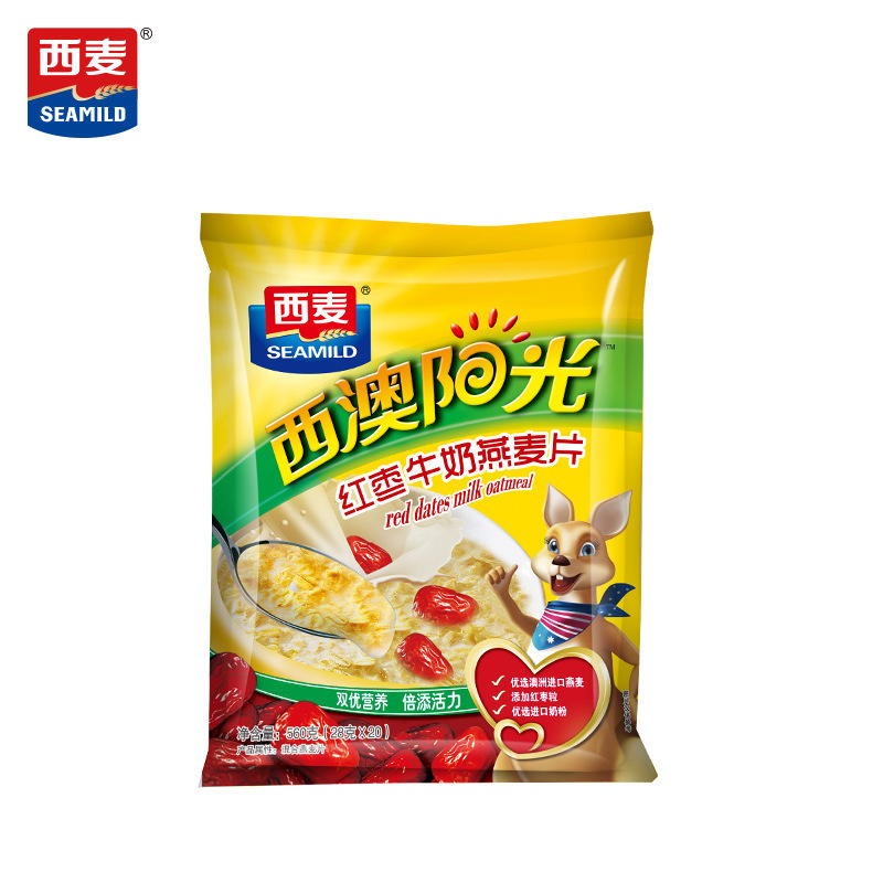 【西麦西澳阳光牛奶燕麦片560g系列】红枣核桃即食营养冲调燕麦片|undefined