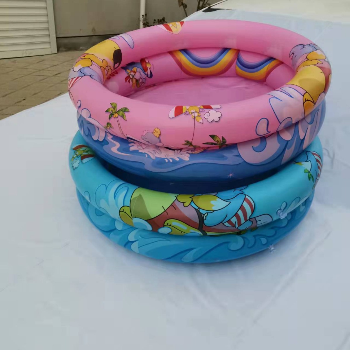 Baby swimming double layer pool fishing pool baby swimming pool inflatable toy ocean ball inflatable pool manufacturers