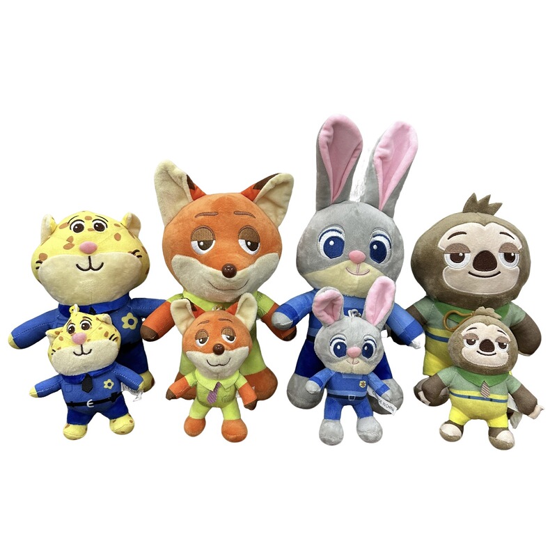 Cute Little Bunny Judy Pendant Plush Toy Doll Nick Little Fox Bag Pendant Keychain Doll