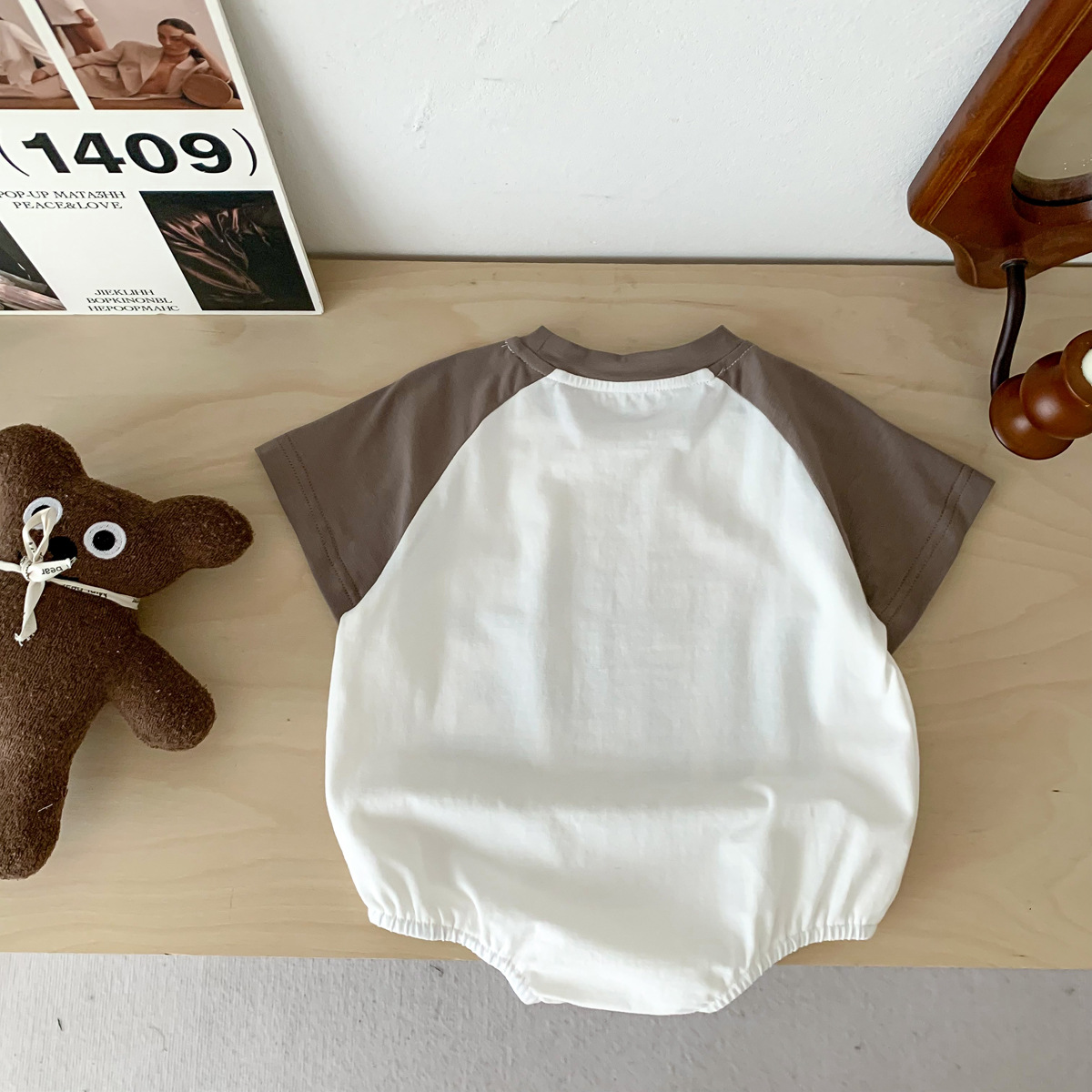 Moda 2023 Verano estilo Coreano flojo de los hombres vaina del triángulo bebé oso pardo mameluco algodón suave y cómodo