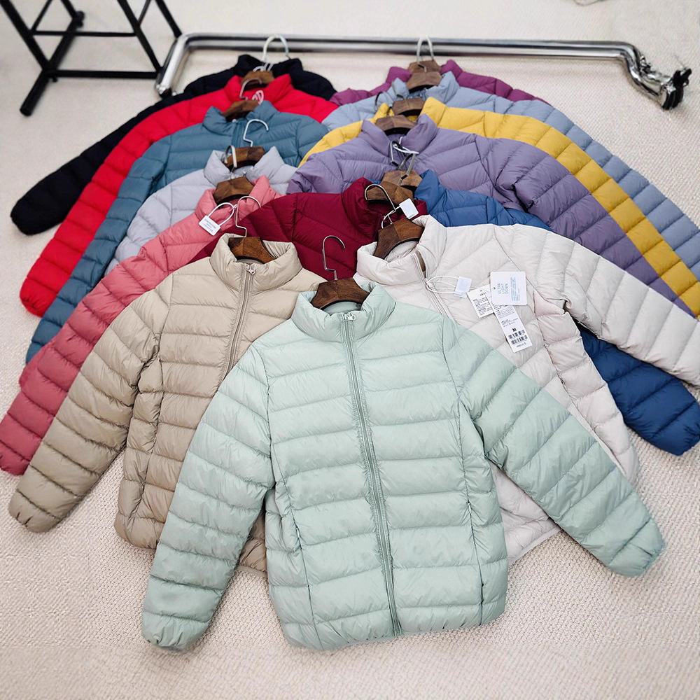 Ultra-Thin down Jacket for Women, Ribbed down Coat, Plus Size, Convenient and Packable, Suitable for Layering, Warm