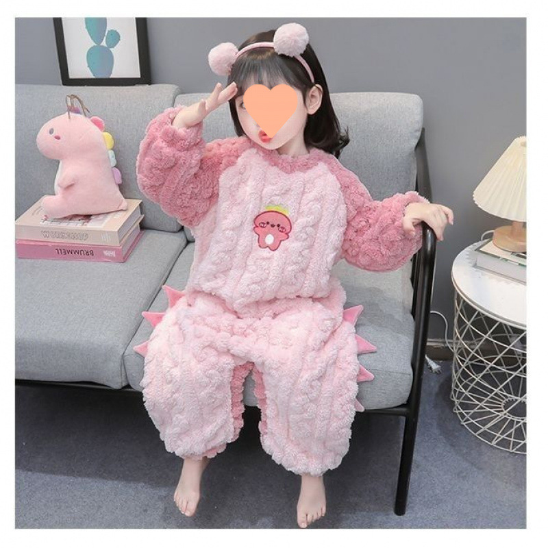 새로운 어린이 잠옷 가을과 겨울  의 잠자는 가방 두꺼운 플란넬 소녀의 귀여운 어린 소녀의 잠옷